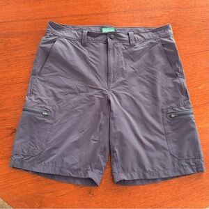 L.L. Bean Outdoor Shorts Gray W35 10” Leg